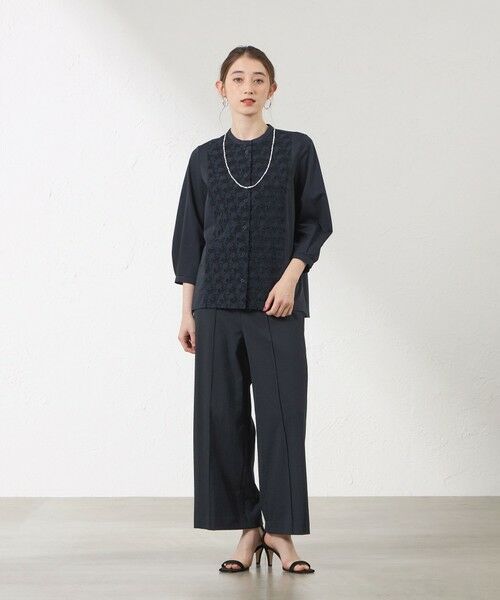 AMACA / アマカ カットソー | 【接触冷感･UV対策】Blousey ジャカード切替 プルオーバー | 詳細2