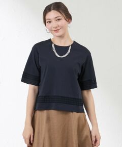 AMACA / アマカ カットソー | コンパクトコットン レース切替カットソー