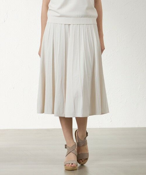 AMACA / アマカ ロング・マキシ丈スカート | 【UV対策】ライトレーヨンストレッチ フレアスカート（ベージュ1）