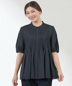 AMACA / アマカ シャツ・ブラウス | 【接触冷感】シルキーローン ピンタックブラウス