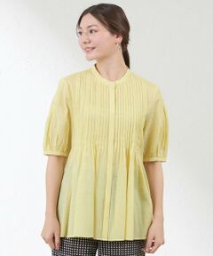 AMACA / アマカ シャツ・ブラウス | 【接触冷感】シルキーローン ピンタックブラウス