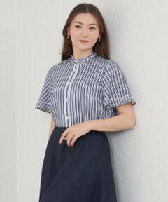 ストライプシャツブラウス