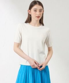 AMACA / アマカ ニット・セーター | 【接触冷感･UV対策】ロゴ入りニットT