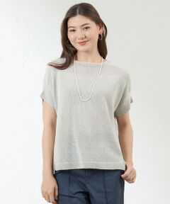 AMACA / アマカ ニット・セーター | ペーパーコットン フレンチスリーブプルオーバー