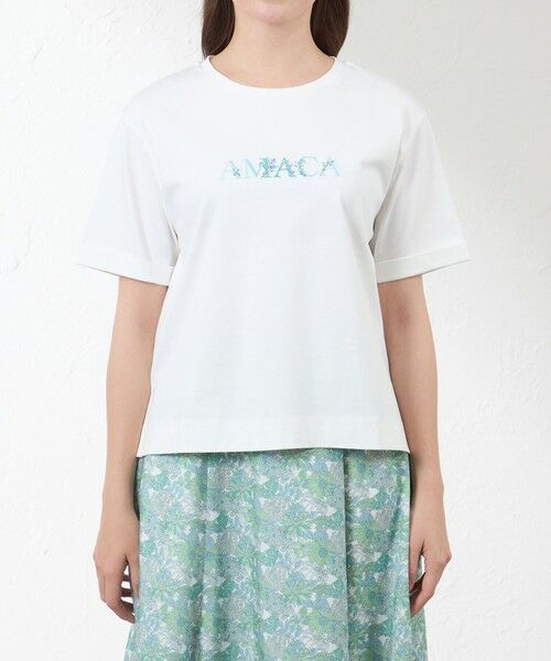 AMACA / アマカ カットソー | 花文字Tシャツ | 詳細3