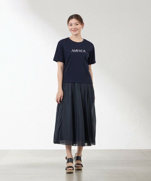 AMACA / アマカ カットソー | 花文字Tシャツ | 詳細2