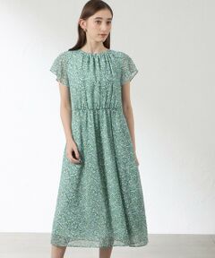 AMACA / アマカ ロング・マキシ丈ワンピース | グリーンボタニカル シフォンワンピース