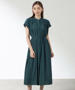 AMACA / アマカ ロング・マキシ丈ワンピース | ソフトサテン プリーツワンピース