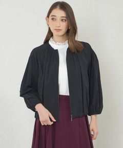 AMACA / アマカ ノーカラージャケット | 【接触冷感・着用しわ軽減】TEXBRID ギャザーブルゾン