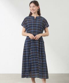 AMACA / アマカ ロング・マキシ丈ワンピース | シアーチェックワンピース