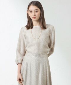 AMACA / アマカ シャツ・ブラウス | ストライプドットジャカード ブラウス