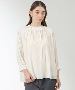 AMACA / アマカ シャツ・ブラウス | 割繊デシン ギャザーブラウス