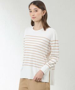 AMACA / アマカ ニット・セーター | 【接触冷感】バルキーレーヨン ボーダーニット
