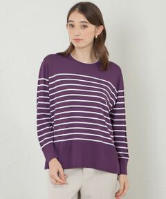 AMACA / アマカ ニット・セーター | 【接触冷感】バルキーレーヨン ボーダーニット
