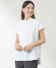 AMACA / アマカ カットソー | 布帛コンビ ピンタックカットソー