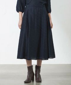 AMACA / アマカ ロング・マキシ丈スカート | ストライプドットジャカード フレアスカート