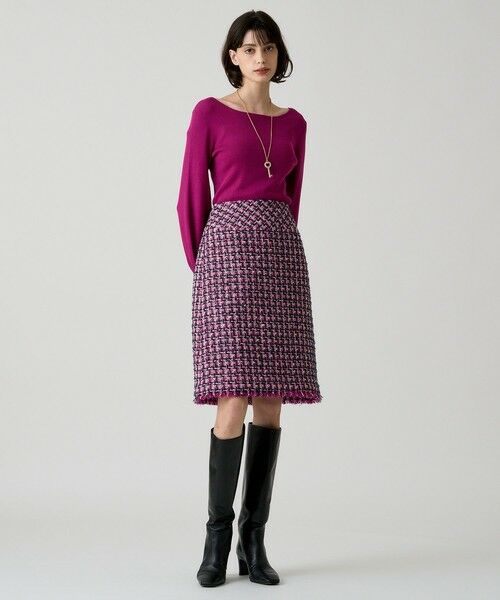 【特価NEW】アナイANAYIラメモールツイードAラインスカート スカート