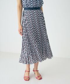 【セットアップ対応商品】キカハートプリントプリーツパターン スカート