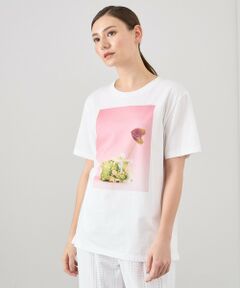 コットン天竺ロマネスコプリントTシャツ