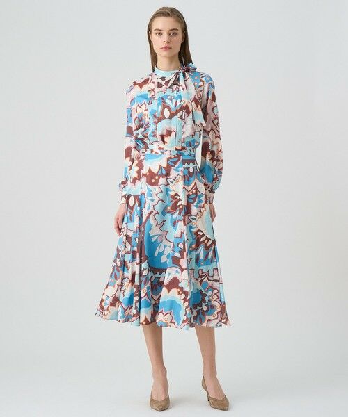 ANAYI / アナイ ミニ・ひざ丈スカート | 【セットアップ対応商品】アートフラワープリントマチフレア スカート | 詳細1