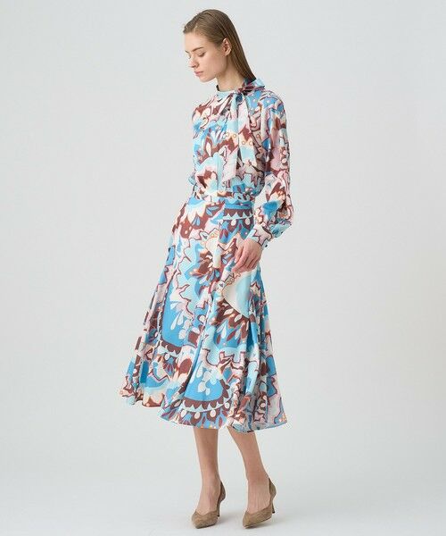 ANAYI / アナイ ミニ・ひざ丈スカート | 【セットアップ対応商品】アートフラワープリントマチフレア スカート | 詳細2