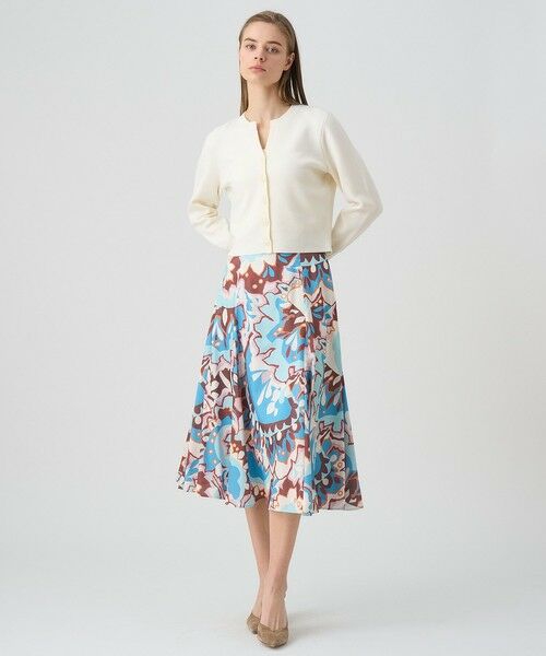 ANAYI / アナイ ミニ・ひざ丈スカート | 【セットアップ対応商品】アートフラワープリントマチフレア スカート | 詳細3