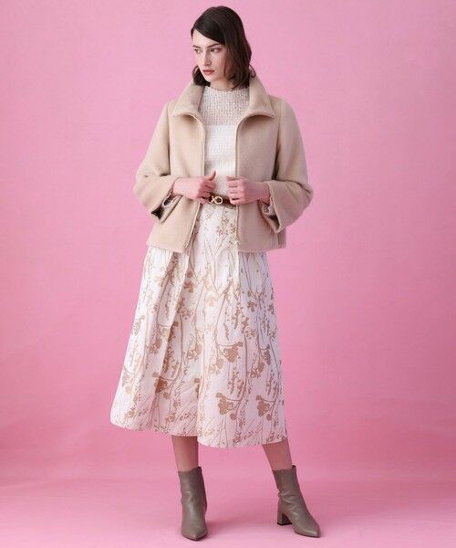 ANAYI / アナイ ロング・マキシ丈スカート | シルエットフラワージャガードタックスカート | 詳細7