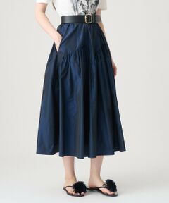 ANAYI / アナイ ロング・マキシ丈スカート | タフタ切替えティアード スカート