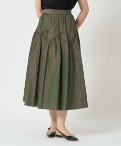 ANAYI / アナイ ロング・マキシ丈スカート | タフタ切替えティアード スカート