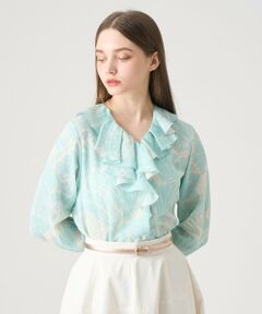 ANAYI / アナイ シャツ・ブラウス | バタフライプリントフリル ブラウス