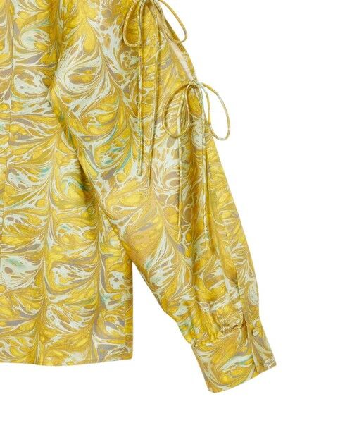 ANAYI / アナイ シャツ・ブラウス | 【セットアップ対応商品】マーブルプリントリボンスリット ブラウス | 詳細8