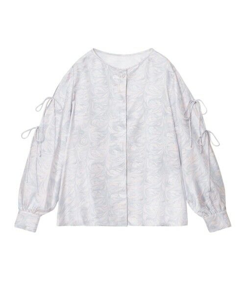 ANAYI / アナイ シャツ・ブラウス | 【セットアップ対応商品】マーブルプリントリボンスリット ブラウス | 詳細18