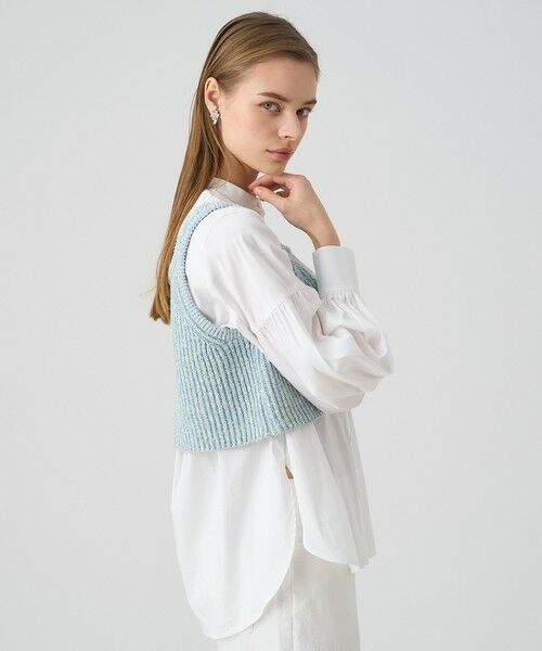 ANAYI / アナイ ニット・セーター | MIXラメブークレショートトップ | 詳細11