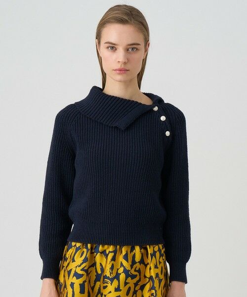 ANAYI / アナイ ニット・セーター | アシメカラーラグラン プルオーバー | 詳細10