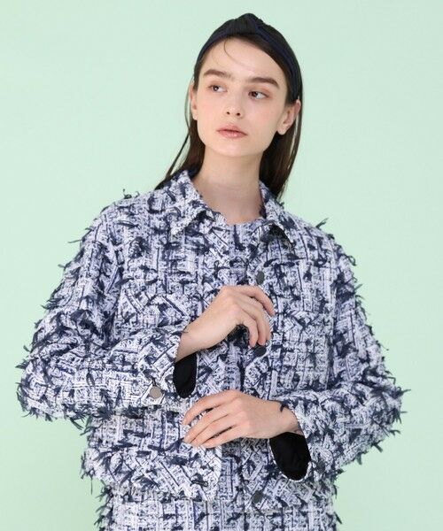ANAYI / アナイ その他アウター | 【セットアップ対応商品】ネイビーリボンツイードブルゾン | 詳細4