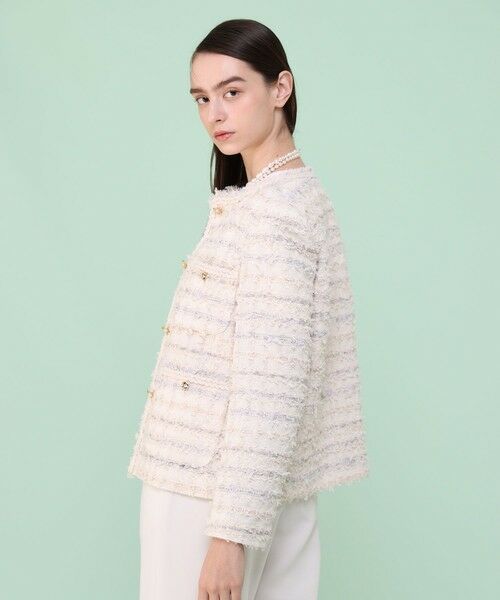 ANAYI / アナイ ノーカラージャケット | 【セットアップ対応商品】ペールトーンツイード4ポケット ジャケット | 詳細1