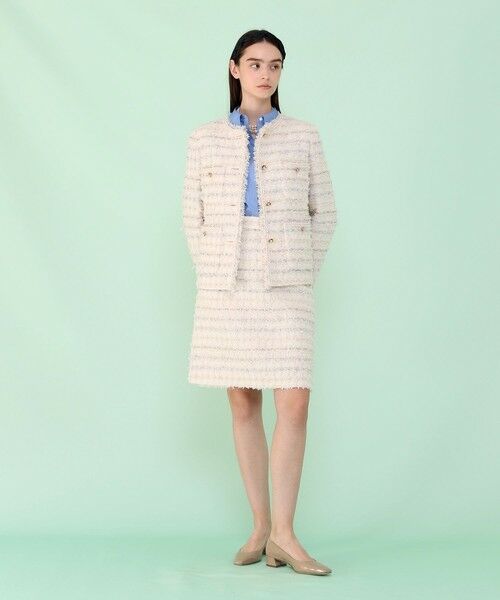 ANAYI / アナイ ノーカラージャケット | 【セットアップ対応商品】ペールトーンツイード4ポケット ジャケット | 詳細5