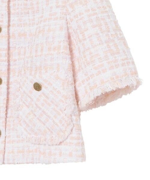ANAYI / アナイ その他アウター | サーモンピンクツイード半袖 ジャケット | 詳細11