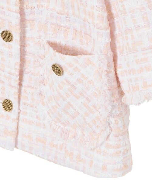 ANAYI / アナイ その他アウター | サーモンピンクツイード半袖 ジャケット | 詳細12