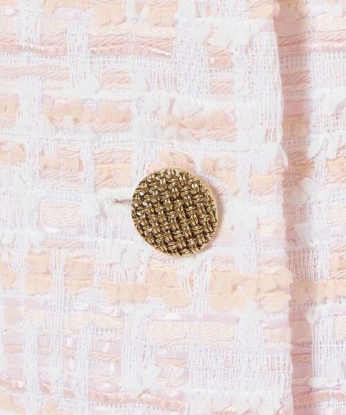 ANAYI / アナイ その他アウター | サーモンピンクツイード半袖 ジャケット | 詳細13