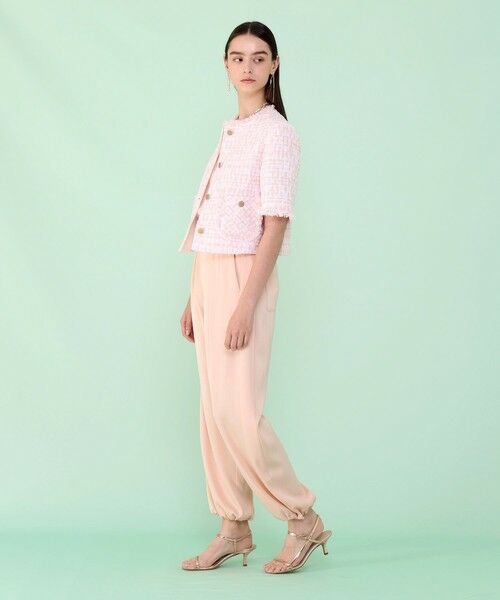 ANAYI / アナイ その他アウター | サーモンピンクツイード半袖 ジャケット | 詳細5