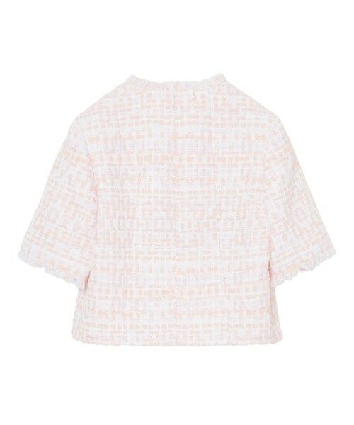 ANAYI / アナイ その他アウター | サーモンピンクツイード半袖 ジャケット | 詳細9