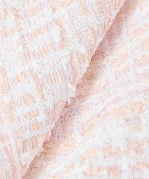 ANAYI / アナイ ミニ・ひざ丈スカート | サーモンピンクツイード前釦 スカート | 詳細10