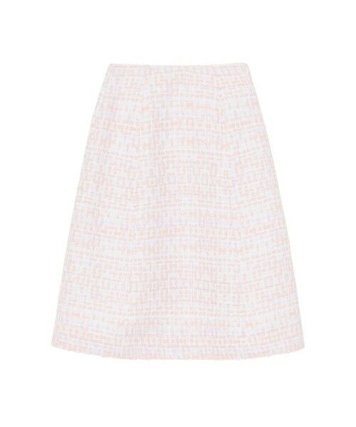 ANAYI / アナイ ミニ・ひざ丈スカート | サーモンピンクツイード前釦 スカート | 詳細5