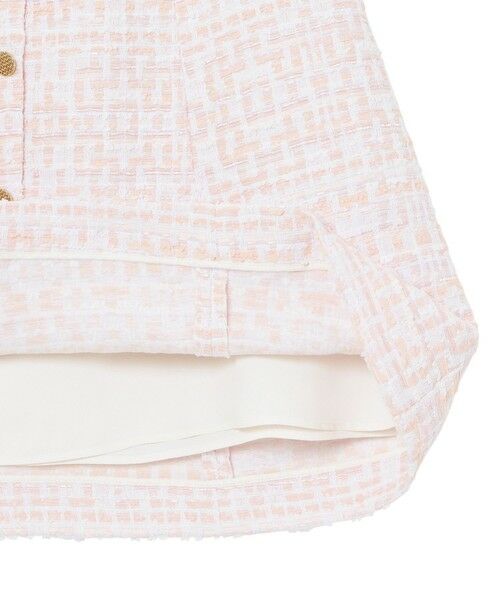 ANAYI / アナイ ミニ・ひざ丈スカート | サーモンピンクツイード前釦 スカート | 詳細8