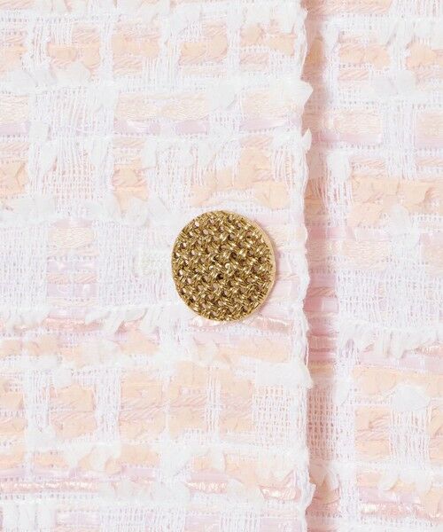 ANAYI / アナイ ミニ・ひざ丈スカート | サーモンピンクツイード前釦 スカート | 詳細9