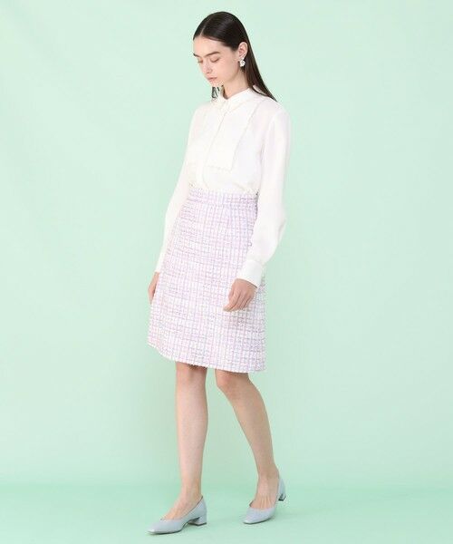 ANAYI / アナイ ミニ・ひざ丈スカート | 【セットアップ対応商品】パステルツイード台形スカート | 詳細1