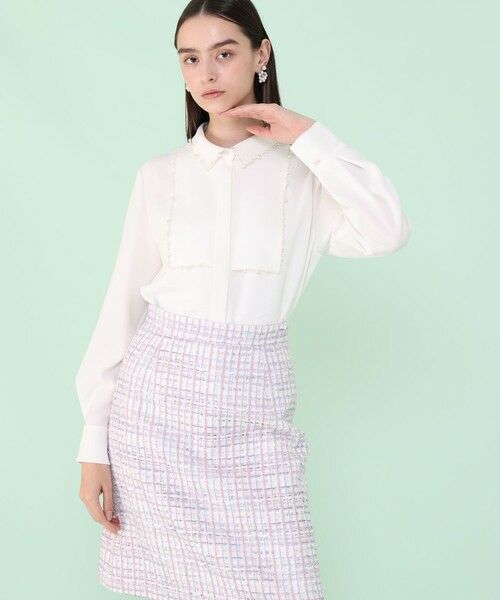 ANAYI / アナイ ミニ・ひざ丈スカート | 【セットアップ対応商品】パステルツイード台形スカート | 詳細5