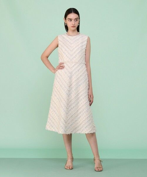 ANAYI / アナイ ロング・マキシ丈ワンピース | 【セットアップ対応商品】ペールトーンツイードバイヤス ワンピース | 詳細1