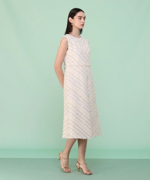 ANAYI / アナイ ロング・マキシ丈ワンピース | 【セットアップ対応商品】ペールトーンツイードバイヤス ワンピース | 詳細3